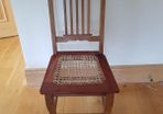 Antique Vintage Chair with Rattan Woven Seat Pad