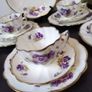 Rare Antique Melba Bone China "Violets" Tea Set Image 7