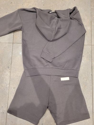 Grey Blank Essentials Boys Hoodie & Shorts Set. 9-10yrs. New