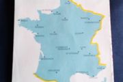 Vintage Esso Road Map of France 1960's.