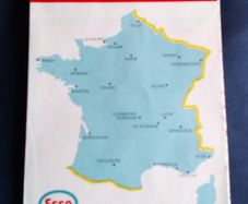 Vintage Esso Road Map of France 1960's.