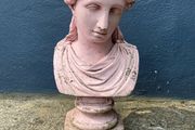 Large Vintage reconstituted stone Greek lady bust