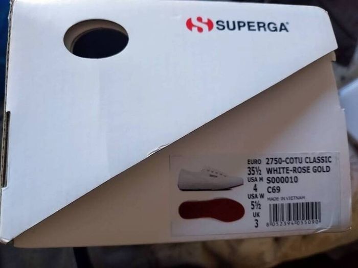 superga white size uk 3