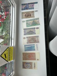 8pcs UNC CONDITION   Central Bank of Myanmar Issued Banknote Assortment, ca. 1990s
