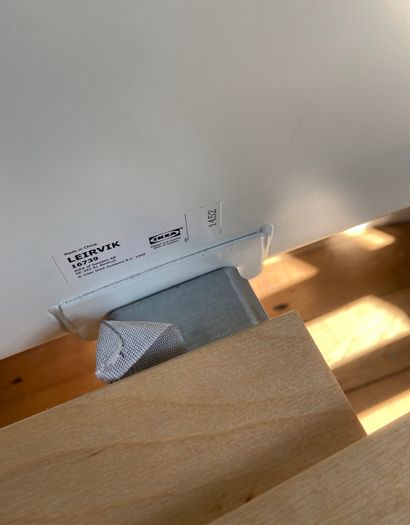 IKEA Leirvik Bed Frame (140x200 cm) + 2 Slatted Bed Bases