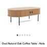 Oval Natural Oak Coffee Table Image 6