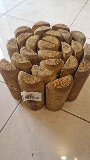 Wicklow Wood Log Roll Edging - 2 rolls