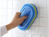 Cleaning Brush for Bathroom Kitchen Bathtube Toilet All Purpose Sponge Brush with Ergonomic Handle
