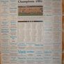 Clare All Ireland B Champions 1991 calendar. Hurling/GAA. Image 2
