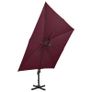 Cantilever Umbrella with Double Top 300x300 cm Bordeaux Red Image 3