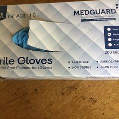 Nitrile gloves, face masks