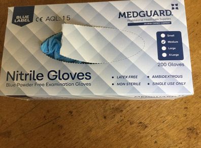 Nitrile gloves, face masks
