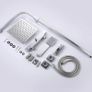 Bathroom Thermostatic Shower Mixer Set Handheld Shower and with Adjustable 8" Overhead Rainfall Shower Head Twin Head & Body Chrome Plated Image 2