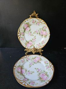 2  x  Antique Bauer Rosenthal & Co BRC Germany  Porcelain Plates "Alice"