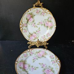 2  x  Antique Bauer Rosenthal & Co BRC Germany  Porcelain Plates "Alice"