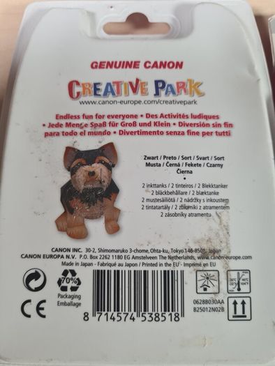 Canon Pixma 5 printer ink PGI-5BK black x 3 cartridges
