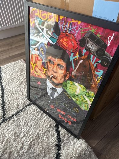 Peaky blinders graffiti canvas 50x70 framed.