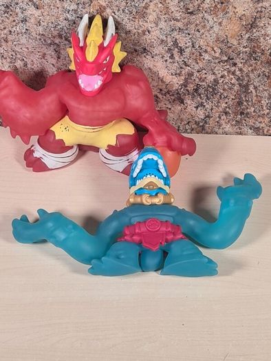 Heroes Of Goo Jit Zu Figure Bundle Stretchy Elastic Bendy Dino Power Blazagon