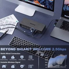 WAVLINK USB-C Quad Display 4K Universal Dock WL-UG69PD8 Pro Docking Station 180w Apple dell Lenovo
