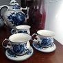 Russian Gzhel handmade and hand painted tea set Image 8