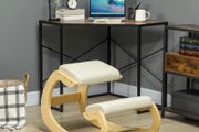 Ergonomic Rocking Knee Stool for Home Office, to Improve Posture, Cream