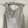 Designer brand Maxmara pale champagne colour satin like sleeveless dress BRAND NEW Image 2