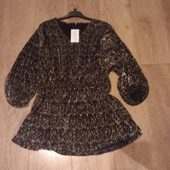 Ladies Peplum Style Black Top