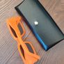New orange sunglasses with case Image 5