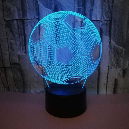 3D Football LED Night Light, USB Charging LED Night Lamp with 16 Colors Changing Touch Switch and Remote Control Perfect Decoration for Bedroom and Gifts for Kids/Birthday/Christmas