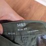 MS Mens Slim Fit Stretch Cotton Chinos - Deep Forest Green (W30 / L29) Image 4