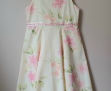 Girls Lemon Floral Dress Age 7-8