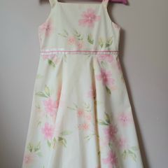 Girls Lemon Floral Dress Age 7-8