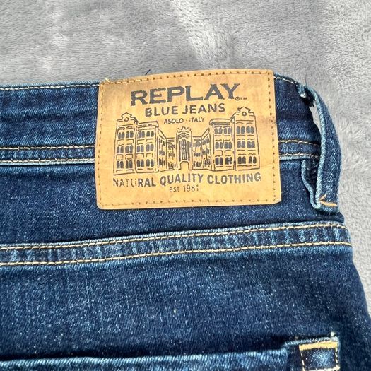 Replay Mens Rocco Jeans W34 L31 Indigo - Zip Fly