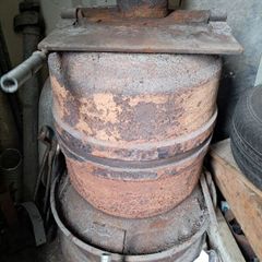 homemade stove suit shed