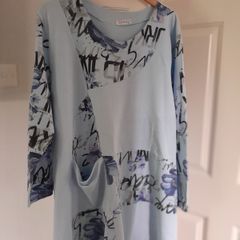 Blue Cotton Dress from Made in Italy