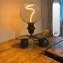 Vintage French roller skate table lamp Image 2