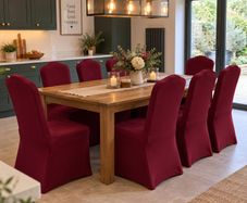 chair covers burgundy x13