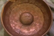RARE copper faced bowl,