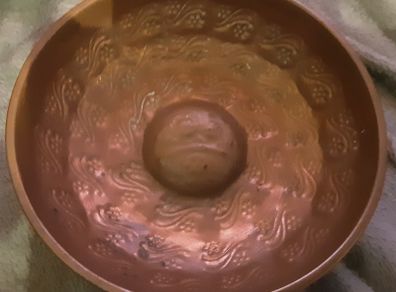 RARE copper faced bowl,