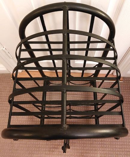 Antique Black Wrought Iron Wine Holder