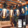 15M/49FT Romote Control Outdoor String lights Mains Powered with 25LED Shatterproof Bulbs, 8 Modes Waterproof Garden String Lights for Indoor Outside Wedding Patio Party (FREE POSTAGE) Image 2