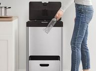 main image for ad Bin  Trash Can Kitchen with Pedal and 3 Compartments
