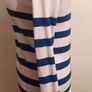 Savida Ladies Blue & White striped Jumper size 10 includes postage Image 3