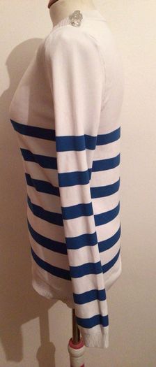 Savida Ladies Blue & White striped Jumper size 10 includes postage