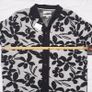 Marks & Spencer Black Cream White Floral Pattern Button Up Cotton Shirt Mens Size L Image 9