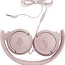 JBL T500 in Pink Over Ear Lightweight / Foldable Headphones with Pure Bass Sound 1-Button Remote / Built-In Microphone Image 2
