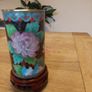 Vintage Chinese cloisonne enamel brush pot/vase Image 3