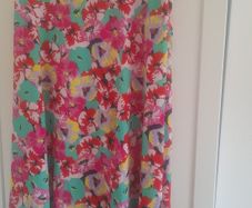 ladies long multi coloured print skirt