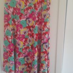 ladies long multi coloured print skirt