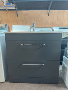 Special Offer Grey 800mm Vanity Unit Basin & Tap